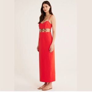 Rumer Bridget‎ Ring Maxi Linen Dress Med NWT